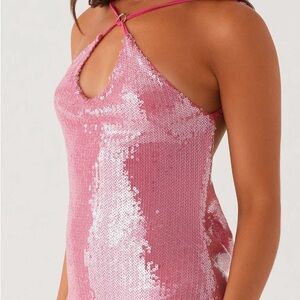 Peppermayo Pink Sequin Mini Dress
